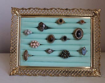 Standing Ring Holder | Metal Standing Ring Organizer | Jewelry Organizer Stand | Ring Display Stand | Metal Ring Display | Jewelry Organizer