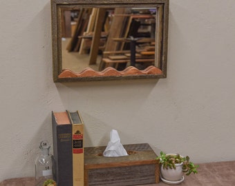 Rustic mirror made from reclaimed wood, handmade, framed mirror, salvaged wood, bathroom mirror, home décor, farmhouse chic