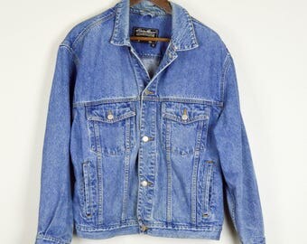 Oversized Denim Jacket, Jean Jacket, Vintage Clothing, 90s Clothing, Baggy Jacket, Distressed Denim Jacket, 90s Jacket, Large Jean Jacket