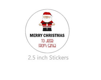 Santa stickers | Etsy