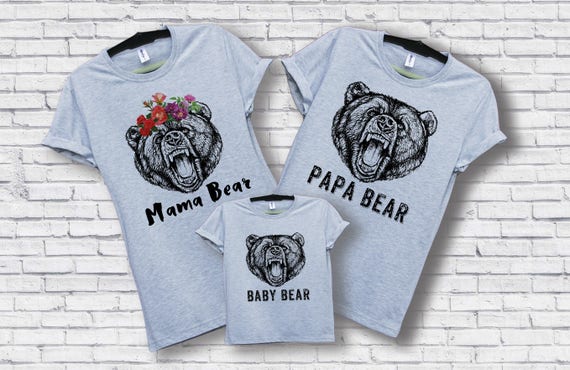 papa bear and mama bear shirts