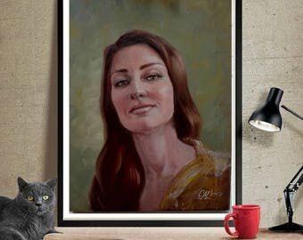 Custom portrait painting from photo Couple portrait Custom family portrait custom oil painting custom wedding portrait art anniversary gift