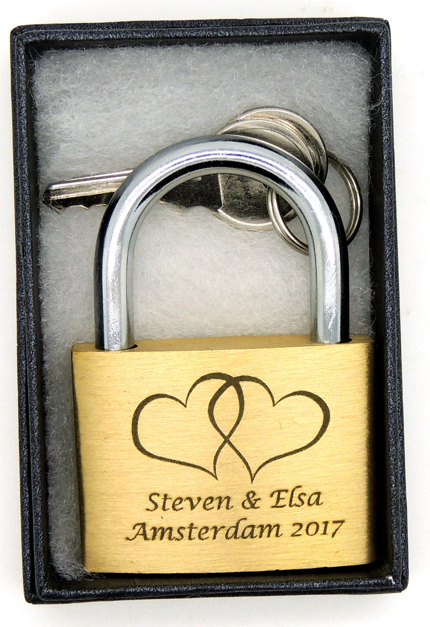 Engraved Padlock 5 Styles BOLD PERMANENT ENGRAVING Black
