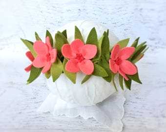 Moana Headband, Moana Party Flower Crown, Toddler Girls Flower Crown, Moana Costume, Moana Flower Crown, Tieback Flower Crown Headband