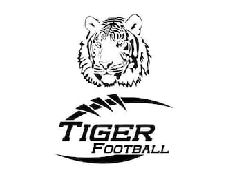 Tiger High School College Football SVG File Cutting, DXF, EPS design, cutting files for Silhouette Studio and Cricut Design space