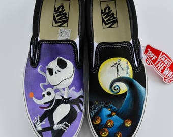 Nightmare Before Christmas Jack Hand Painted Custom Vans - Shanny's Shoes