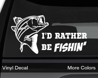 Fishing Silhouette, Man On Boat Fishing Die Cut Decal 43