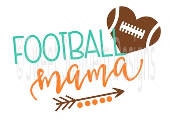 Football mama SVG DXF PDF instant download design for circuit or silhouette