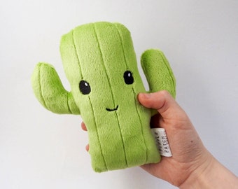 Cute Happy Prickly Pear Cactus Plush Toy Plushie Fabric