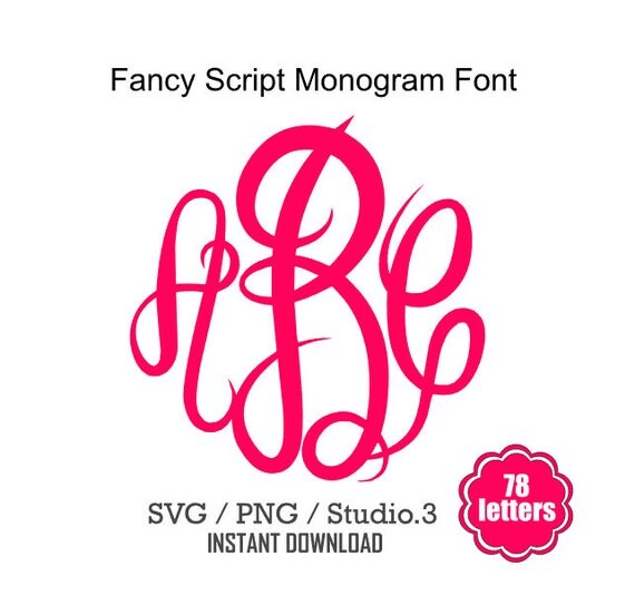 Download Fancy Monogram Alphabet SVG Instant & Digital Download For