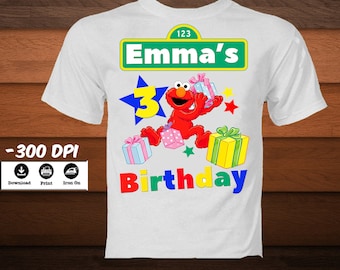 Sesame Street Iron on Transfer Image Printable Sesame Street Birthday Shirt-DIY Digital Sesame Street Transfer iron shirt-DIGITAL Download
