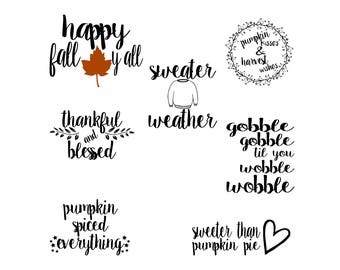 Fall Svg-Fall Svg Bundle-Fall Svg Files-Thanksgiving Svg-Pumpkin Svg-Autumn Svg-Silhouette-Cricut-Instant Download-Digital Download-Cut File