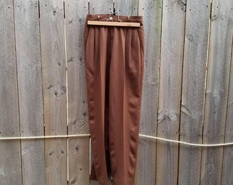 Vintage Paul Stanley Brown Wool Trouser Pant Size Small