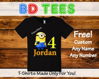salesale Minions Birthday Shirt Custom personalized shirts for all family.