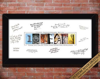 Gift For Employee Gift for Bosses Day, Boss Lady, Office Gift For Men, 5 10 15 20 25 30 35 40 45 50 55 60 Year Work Anniversary PRINTABLE