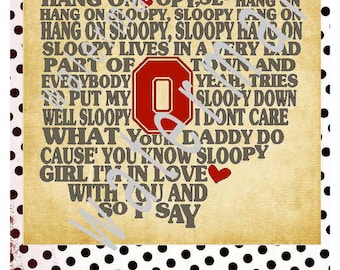 OHIO SVG - Hang on Sloopy - Ohio state SVG -silhouette cameo cricut Buckeyes svg Ohio state outline Home sweet home Jpeg shirt sign O H I O