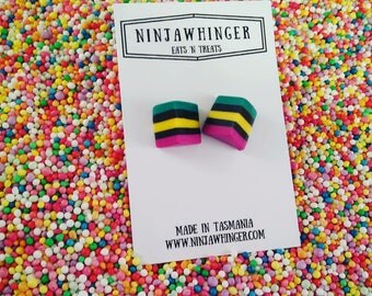 GET ALLSORTED OUT Liquorice Allsorts Stud Earrings