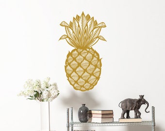 Pineapple wall decal | Etsy