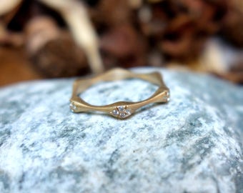 FULL ETERNITY Diamond ring Gold wedding band Diamond Wedding Ring Stackable stacking ring Promise Solid Anniversary ring engagement ring