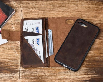 iPhone 6S Plus Case, Snap-on Case (2 Case in 1), Detachable Magnet Wallet Case, Leather iPhone 6 Case, 6s Plus Case, iPhone 6 Wallet Case
