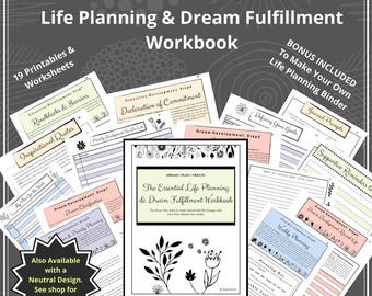 Essential Goal Setting Workbook for Making Important Life Changes, Personal Growth, Growth Mindset, Goal Planner, Productivity, Goal Setting