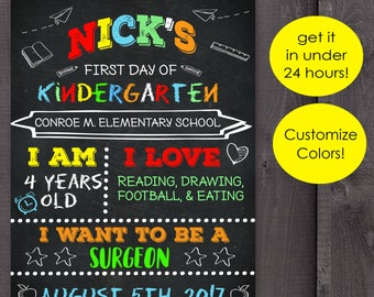 First day of school chalkboard printable, back to school, 1st day of school, Back to school chalkboard sign, Back to school chalkboard,