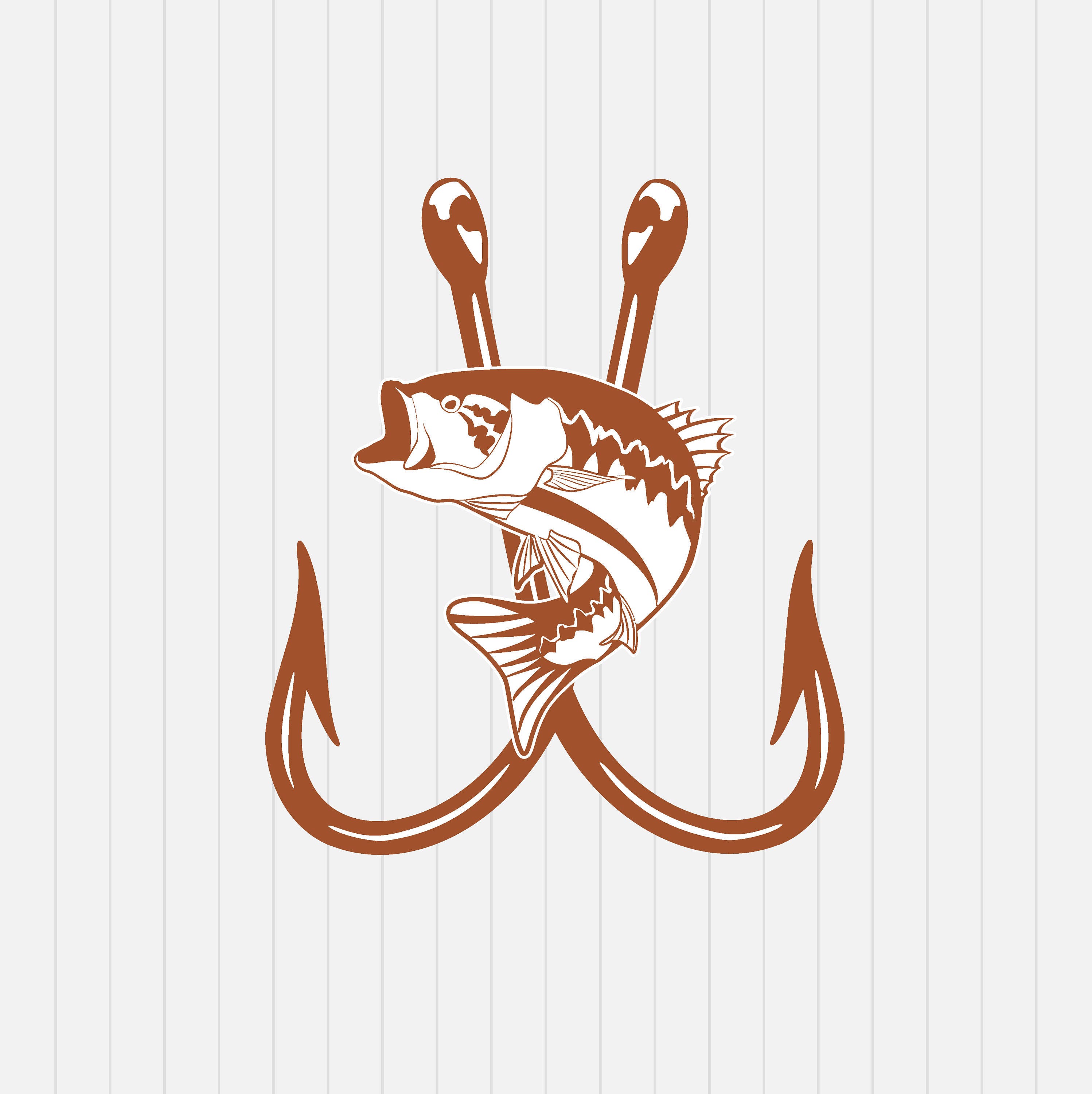 Download Bass Fishing with Fishing Hooks Svg Hunting and Fishing svg