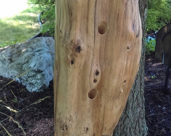 Cedar Log Wine Rack