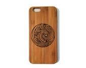 Tribal Waves wood iPhone case for iPhone 6, iPhone 6s, iPhone 6 plus, iPhone 7, iPhone 7 plus, iPhone 8, iPhone 8 plus, iPhone X