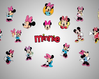 Minnie mouse svg file / Minnie mouse clipart / Minnie mouse printable / Minnie mouse wall print / Minnie mouse party kit