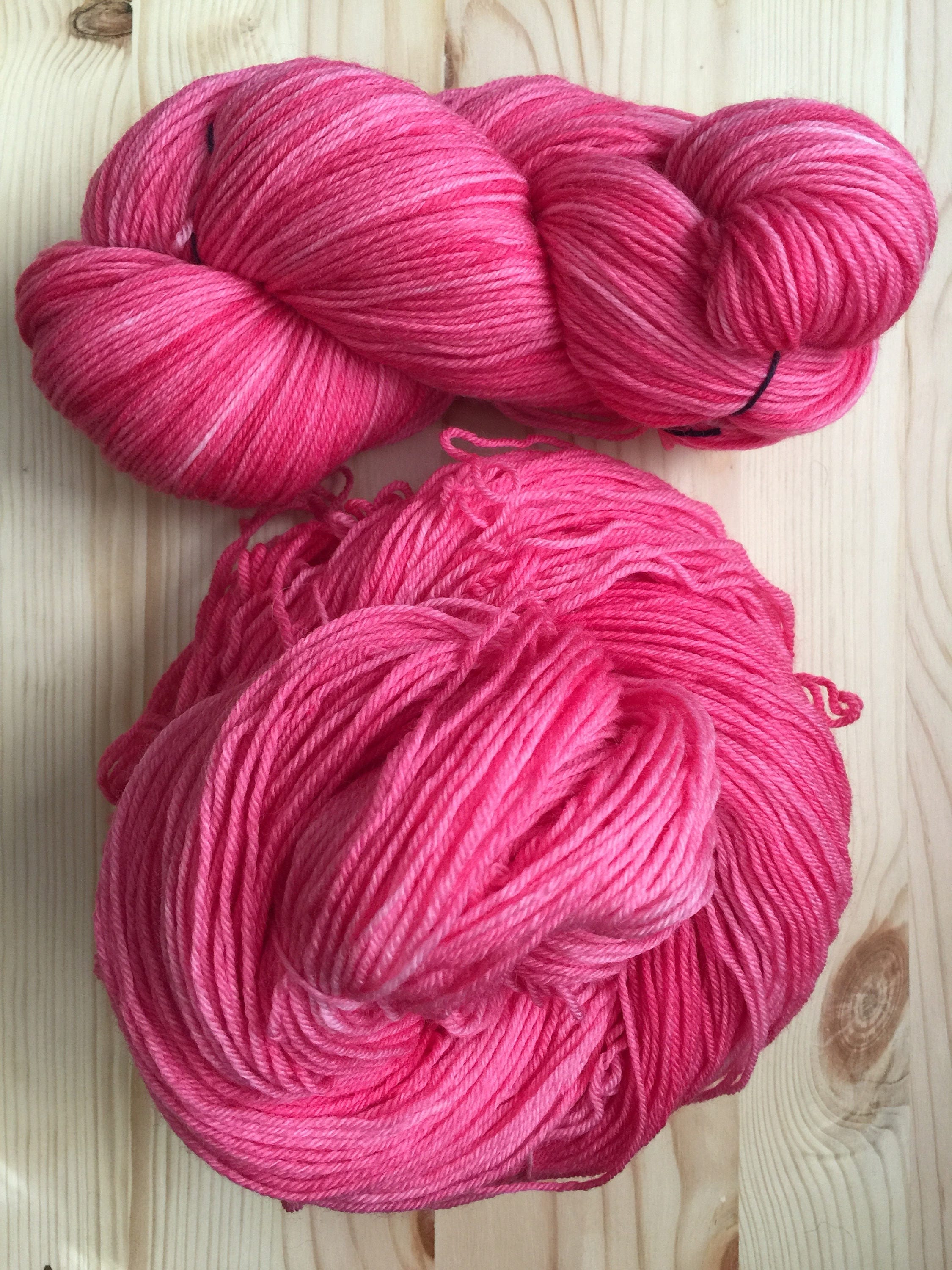 Princess Peach Colorway: Hand Dyed Superwash Merino Sock Yarn, 100g/467 ...