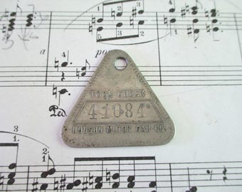 Vintage Hudson Motor Company Numbered Tool Check Tag