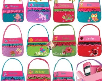 Toddler purse , dress up , girls pocket book , toy bag , preschool bag , stephen personalized kids bag