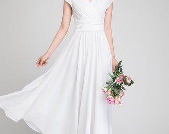 White Chiffon Dress
