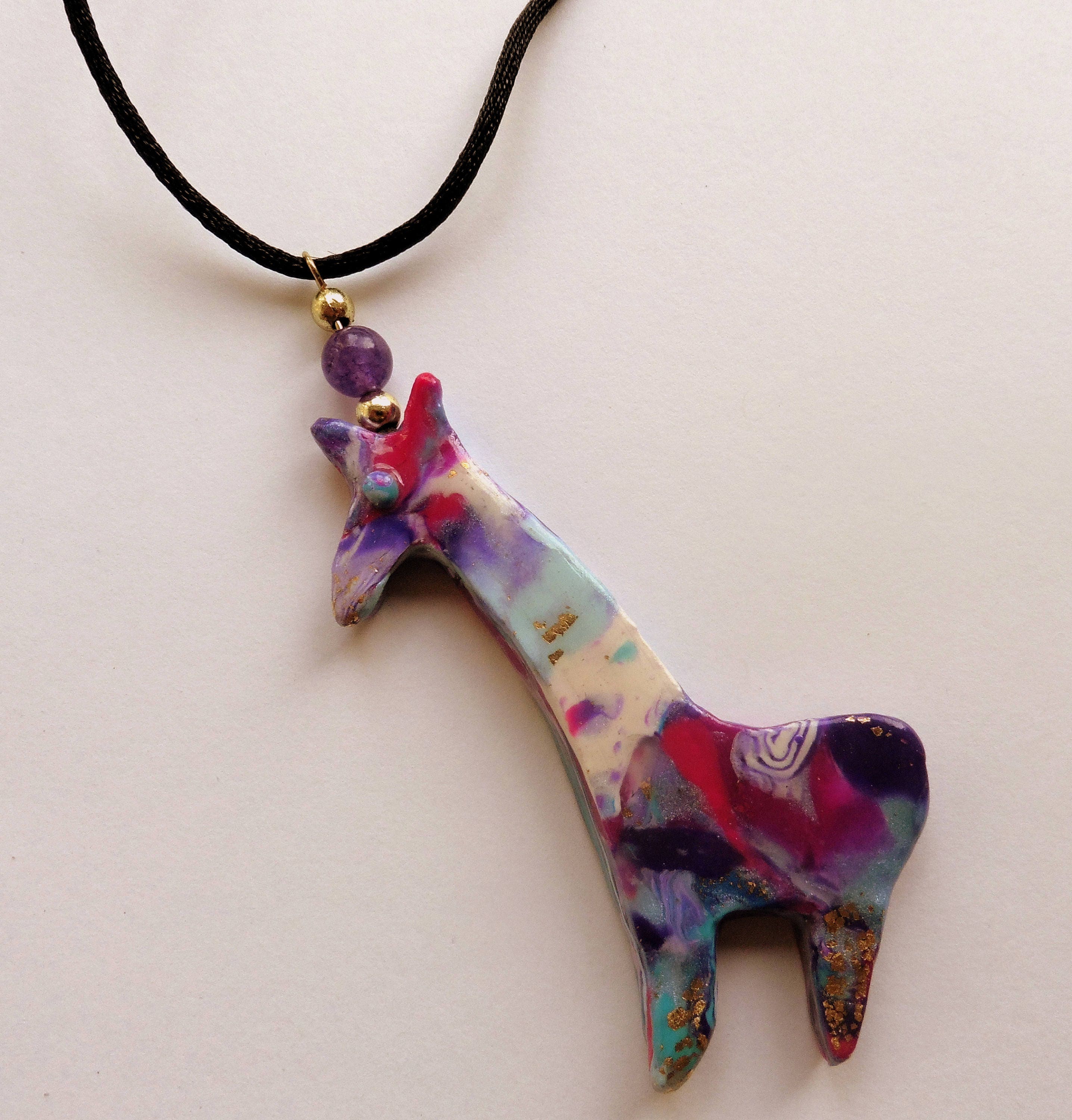 Giraffe Pendant Giraffe Jewelry Giraffe Necklace African