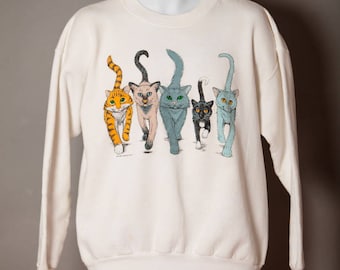 Cat sweatshirt | Etsy