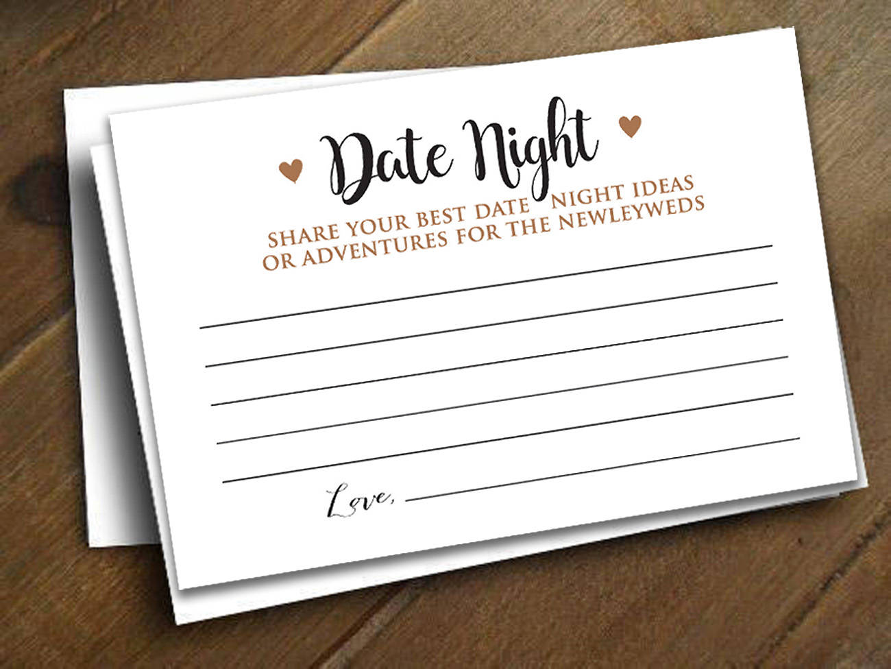 DATE NIGHT Suggestion Cards Wedding Advice for the Bride and