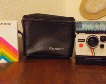 Polaroid One Step Land Camera with Flash and Bag