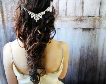Wedding hair accessories, Bridal Headpiece, Bridal Headband, Hair Jewelry, Bridal Hair Chain, Wedding Hair Accessories Bridal hair clip