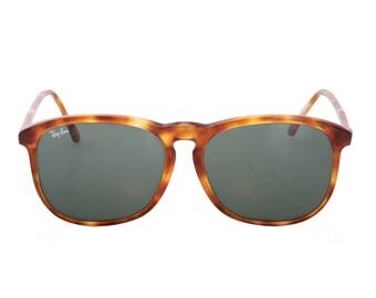 Rayban Bausch & Lomb style E-1 made in France vintage tortoise cello aviator sunglasses.