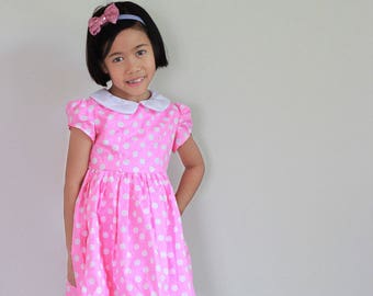 Girl dress Girl Minnie mouse dress Red and white polka dot Minnie mouse costume Halloween costume toddler halloween costume