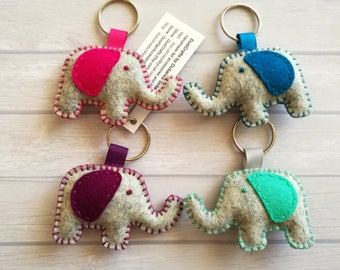 plush elephant keychain