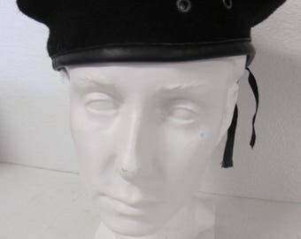 Vintage French Beret Black Beret France