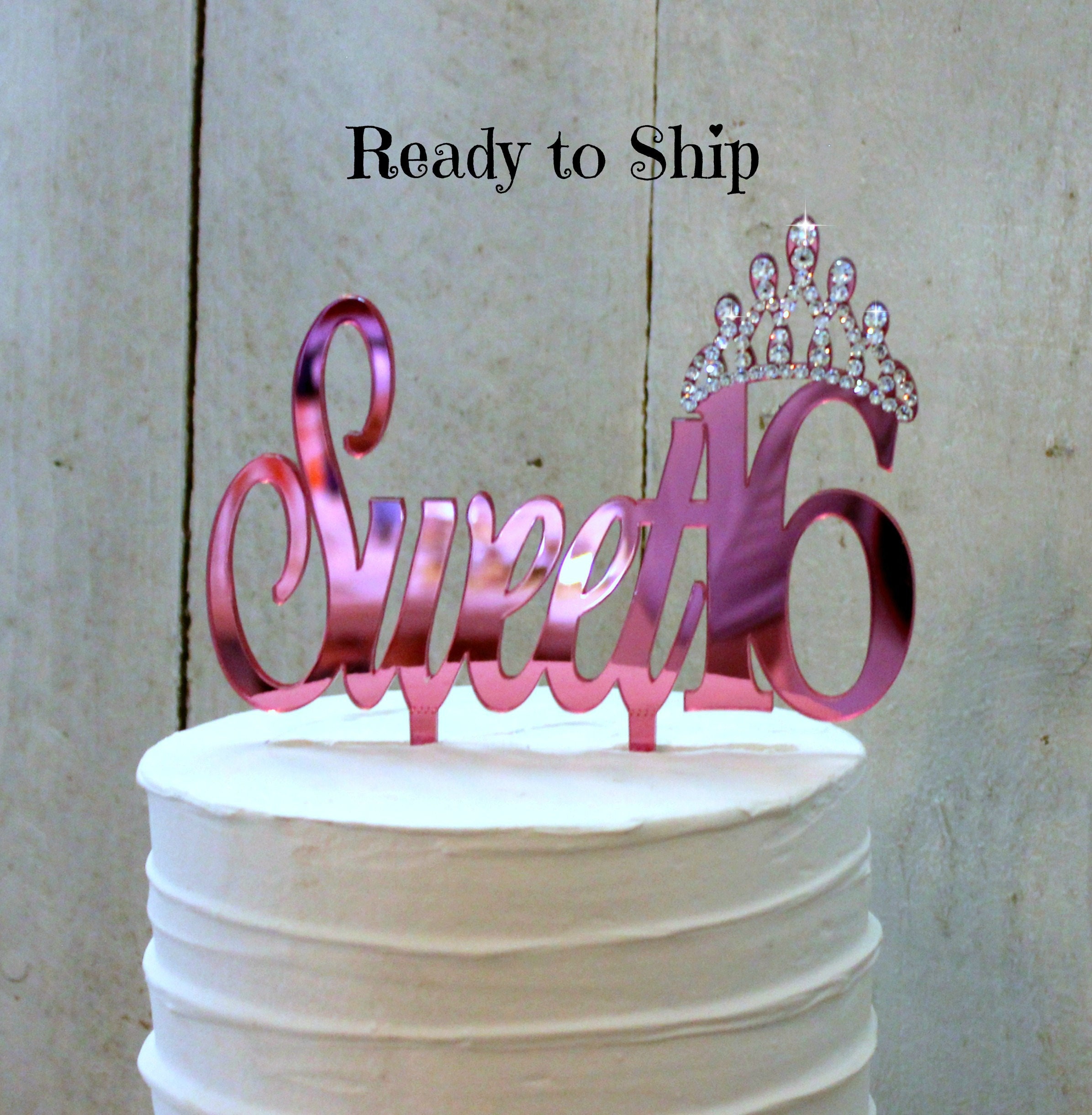 Download SALE Sweet 16 Birthday Cake Topper Bling Sweet 16 Swarovski