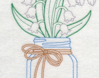 Mason Jar Lily Of The Valley Kitchen Towel Farmhouse Mason Jar Lily Of The Valley Kitchen Towel Farmhouse