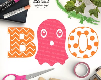 Ghost svg, Baby Halloween svg, Boo svg, Halloween Cut File, Cute Ghost svg, eps, dxf, png Cut Files for Silhouette for Cricut