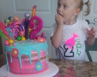 Girls 2nd Birthday Shirt, Pink Hair Troll Shirt, Poppy Hair Tee, Custom Name Birthday Shirt, Girls Birthday Tee, Troll Birthday Shirt