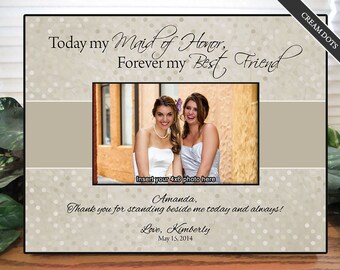 Personalized Maid of Honor Frame | Maid of Honor Gifts | Bridesmaid Gifts | Custom Wedding Frame | Bridesmaid Frame