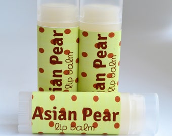 Asian Pear - Lip Balm - Asian Pear Lip Balm - Pear Lip Balm - Pear Chapstick - Pear Flavored - Pear - Handmade Lip Balm - Organic Lip Balm