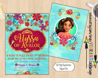 Elena of Avalor Invitation, Elena of Avalor Birthday Invite, Elena of Avalor Party